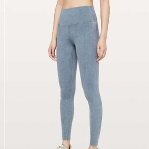 Lululemon Washed Moon Blue Wunder Under High-Rise Tight 25" Leggings 4